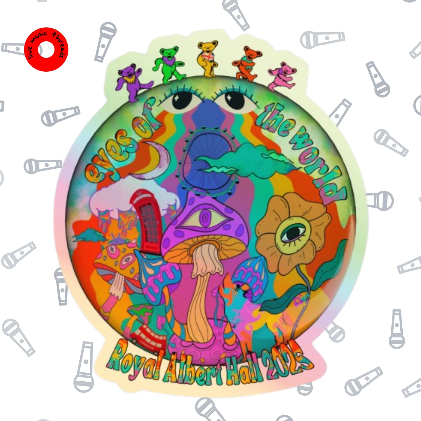 Bob Weir & The Wolf Bros Royal Albert Hall London Sticker Pack