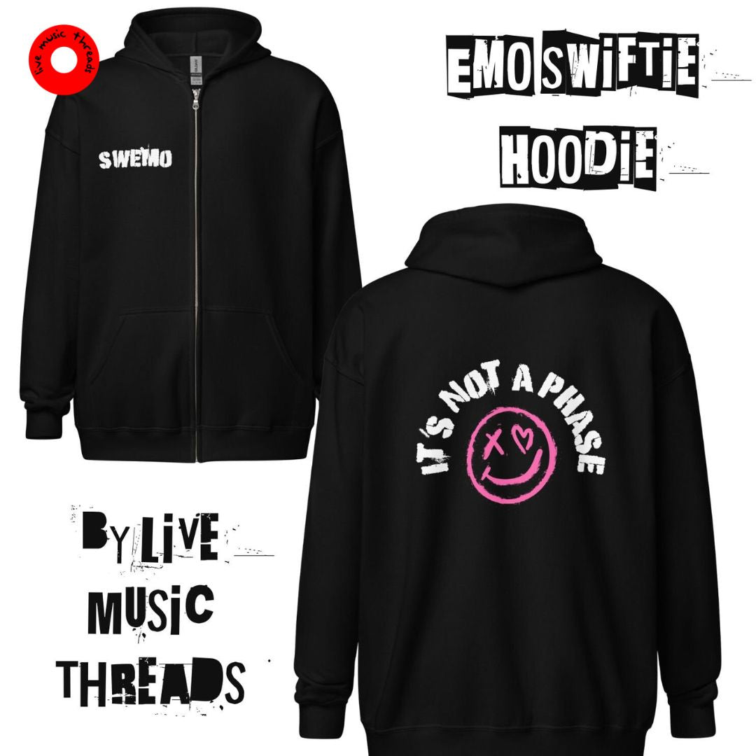 Swiftie Emo Zip Up Hoodie | Swemo / it's not a phase