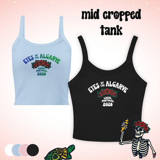 Eyes of the Algarve Women’s mid-cut cropped tank top