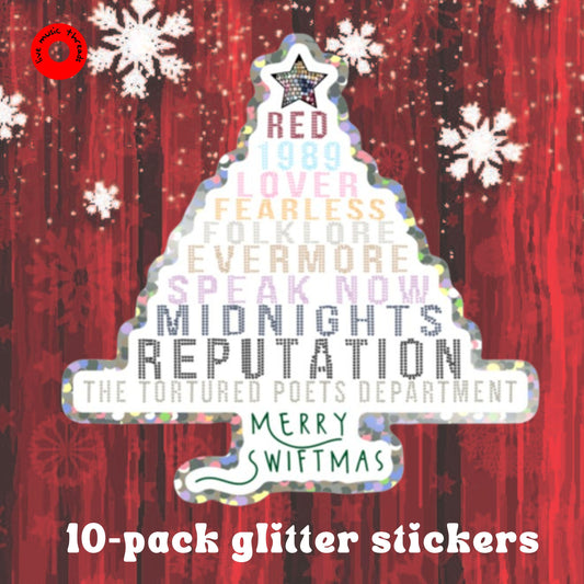 Swiftie Christmas Stickers (10-pack) | Eras Christmas Tree