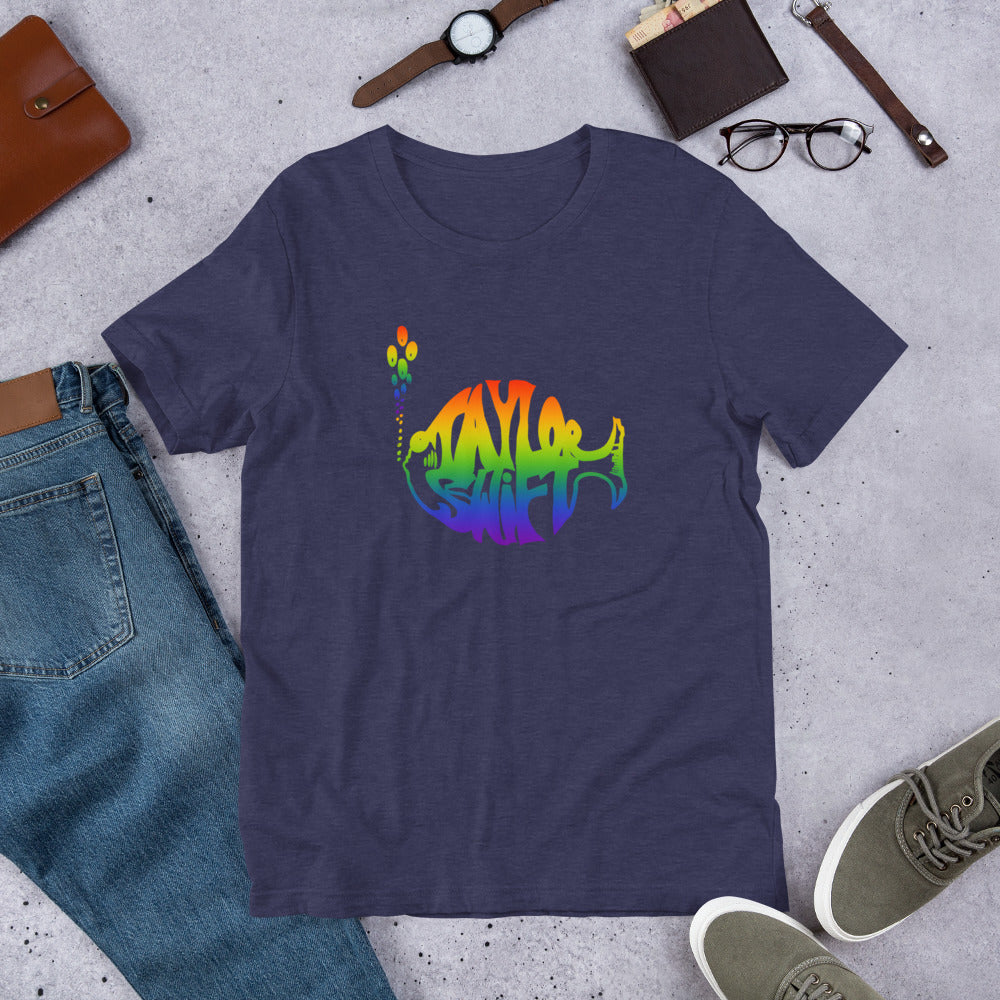 The Swiphtie T (Taylor's Version): Taylor Swift & Phish Rainbow t-shirt Unisex (large logo design)