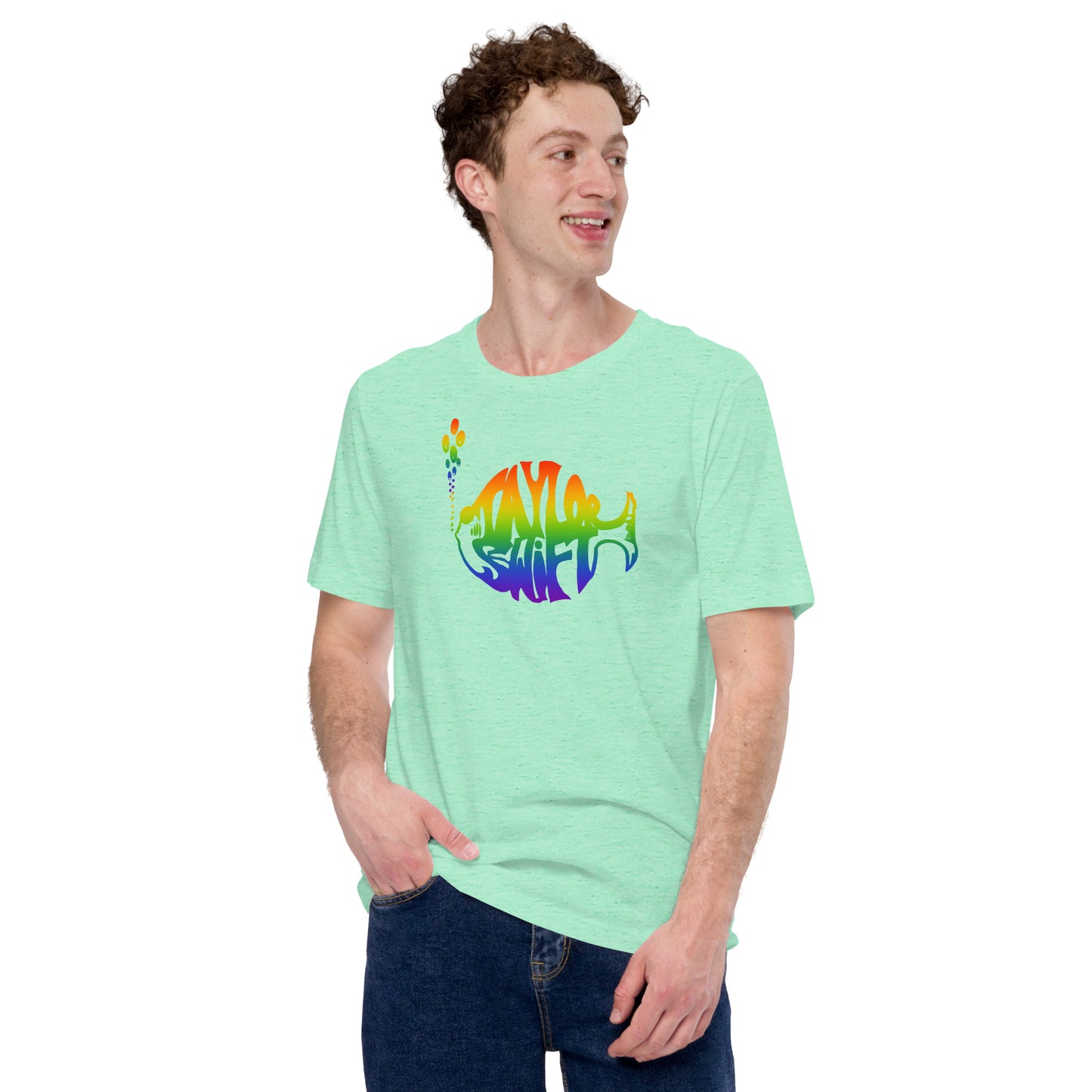 The Swiphtie T (Taylor's Version): Taylor Swift & Phish Rainbow t-shirt Unisex (large logo design)