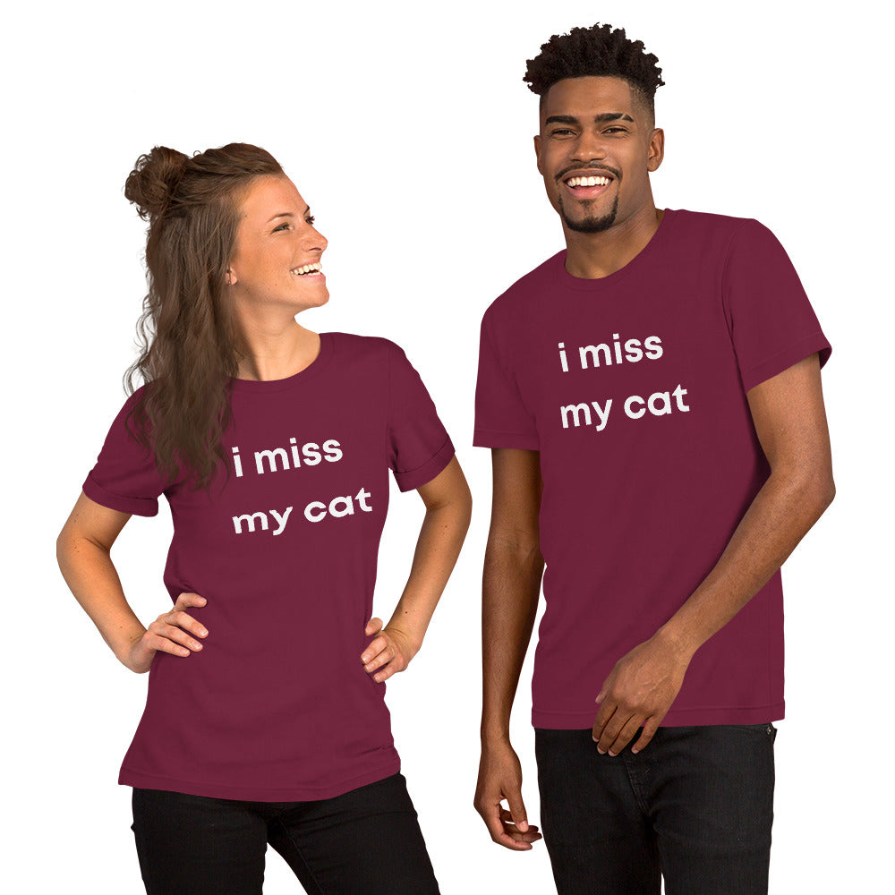 i miss my cat | unisex travel t-shirt