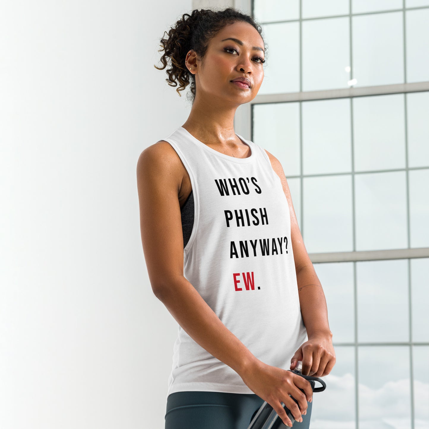 Who’s Phish Anyway? Women's Muscle Tank | Taylor Swift & Phan Inspired Mashup