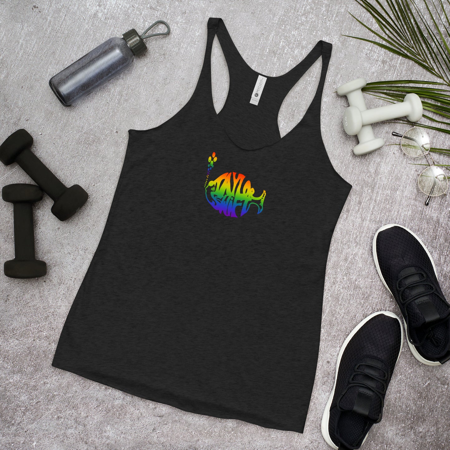 Swiphtie Racerback Tank: Swiftie & Phish Rainbow Lightweight Women's Tank