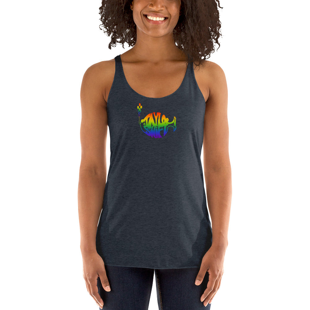 Swiphtie Racerback Tank: Swiftie & Phish Rainbow Lightweight Women's Tank