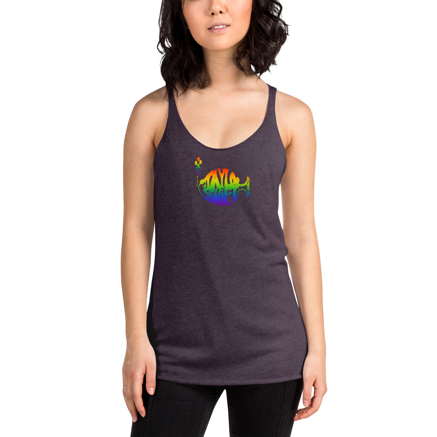 Swiphtie Racerback Tank: Swiftie & Phish Rainbow Lightweight Women's Tank