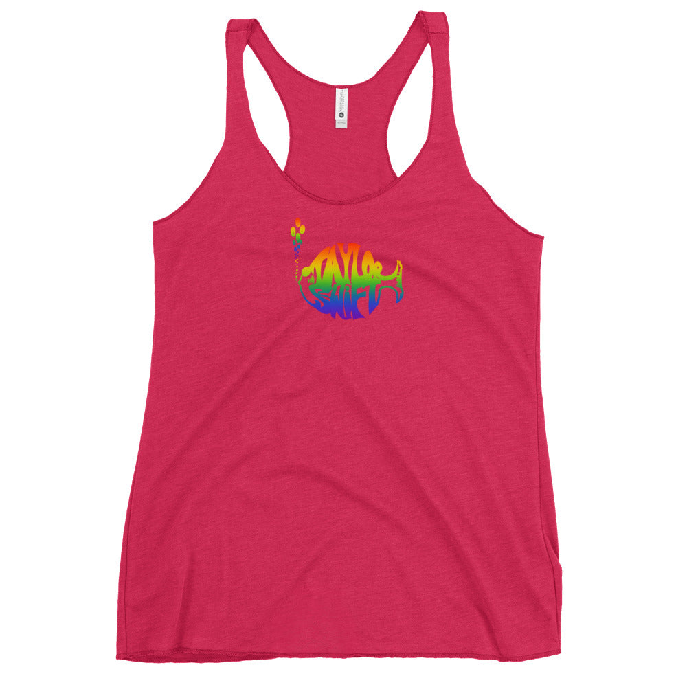 Swiphtie Racerback Tank: Swiftie & Phish Rainbow Lightweight Women's Tank