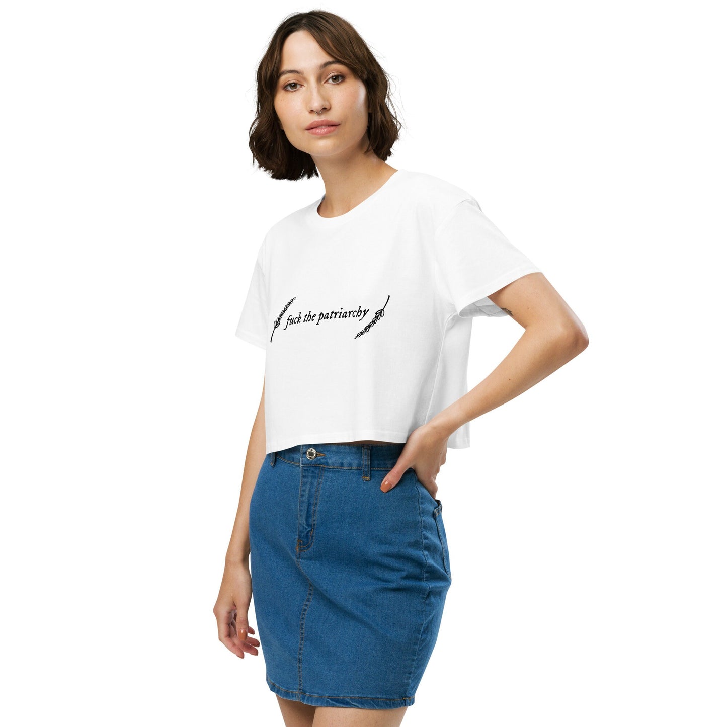 Fuck The Patriarchy - Taylor Swift Red Era Eras Tour inspired women's crop top