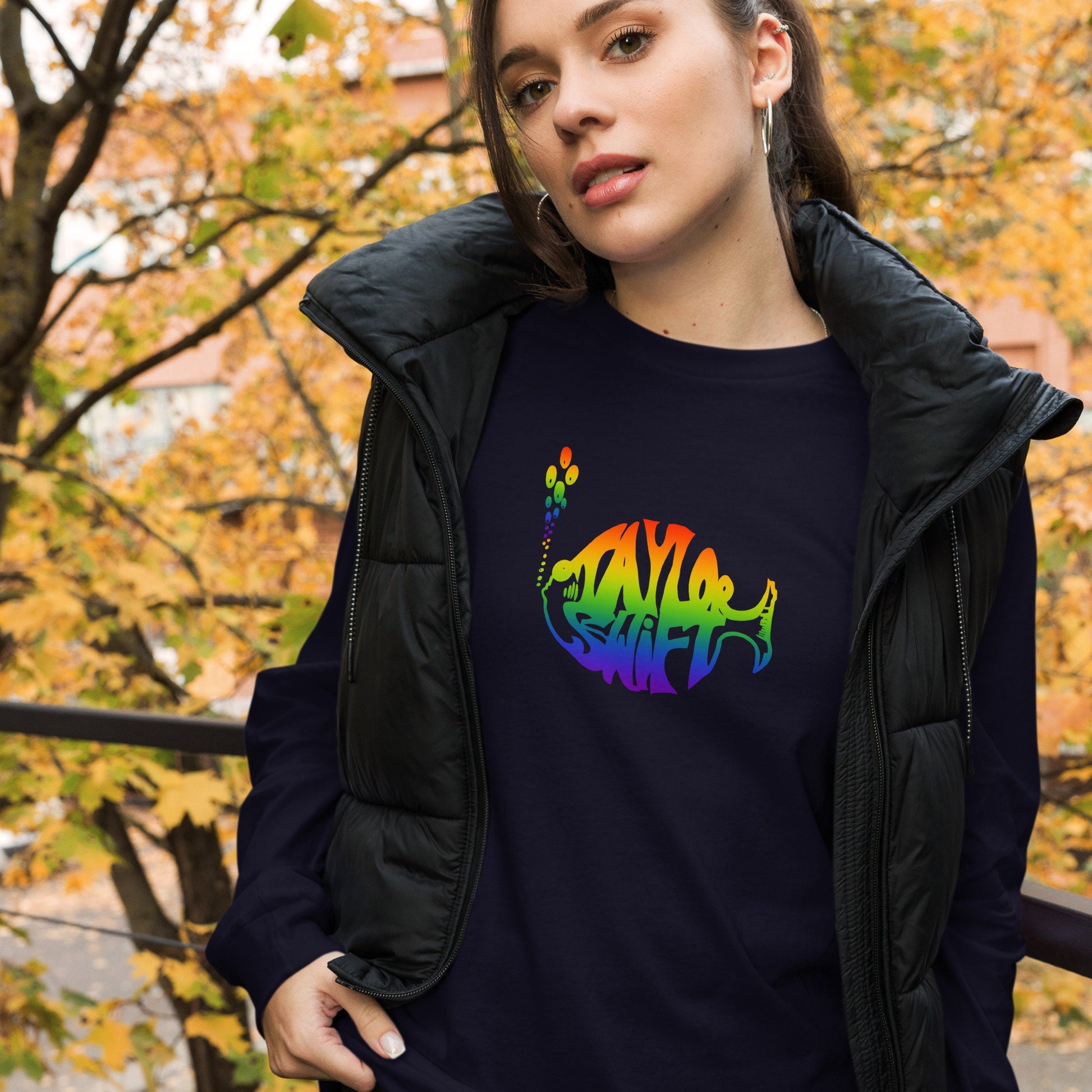Swiphtie Long Sleeve T: Taylor Swift & Phish Rainbow Unisex T-shirt