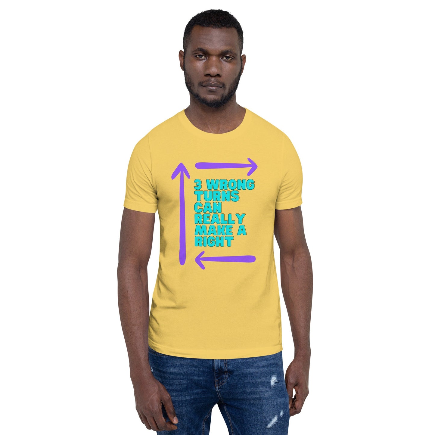 3 Wrong Turns Can Really Make a Right | Blaze On Phish Inspired T-shirt | Unisex retro colors