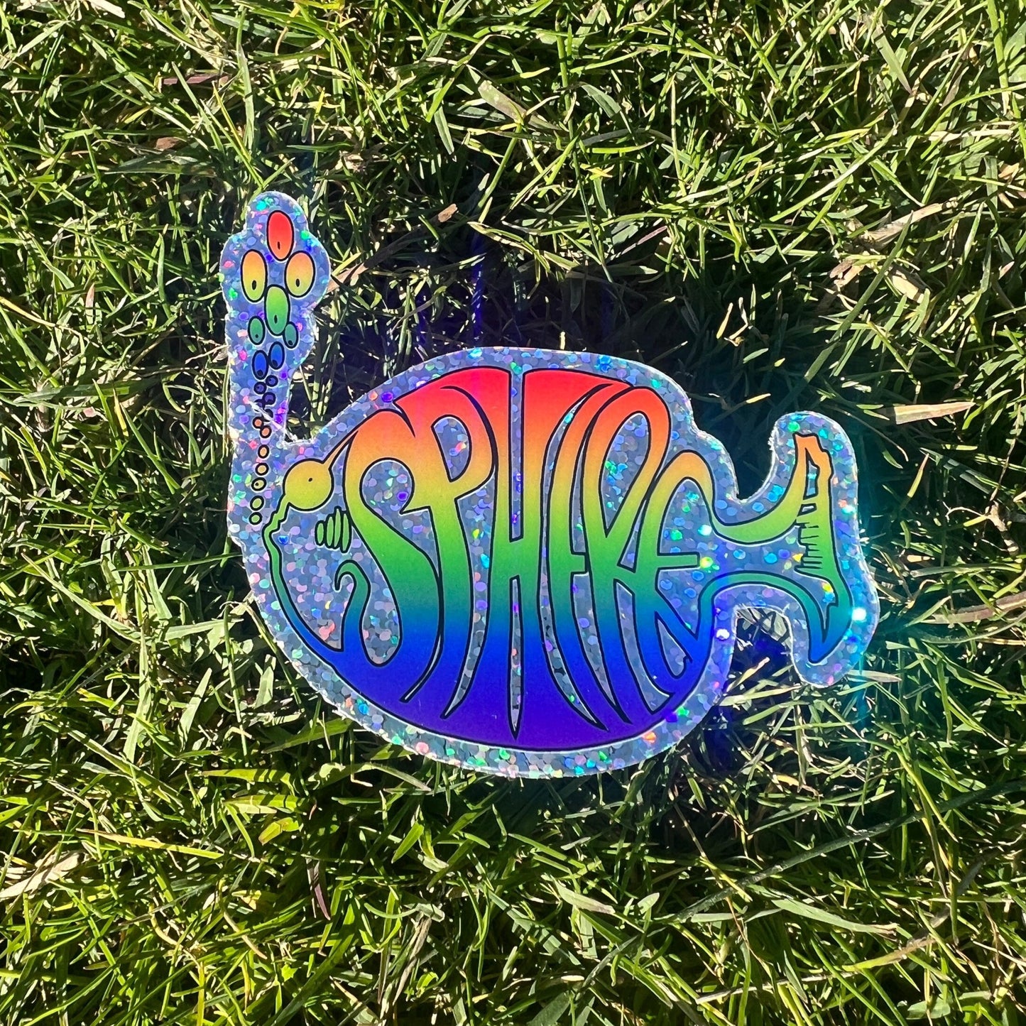 Phish X Sphere Stickers (10-pack) | Glitter and Black Stickers